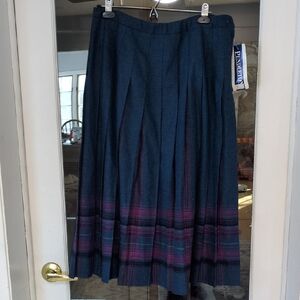 Pendleton Women's A-Line Skirt in Blue and Purple Plaid